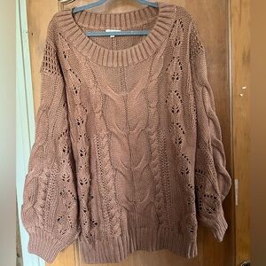 Kori Oversized Sweater with Balloon Sleeves Size 1x/2x